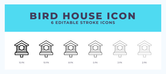 Bird house line icon vector illustration. Trendy styles.