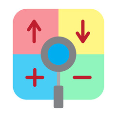 Obraz premium Swot Analysis Vector Flat Icon Design