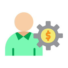Financial Consultant Vector Flat Icon Design