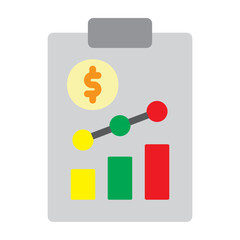 Financial Profit Vector Flat Icon Design