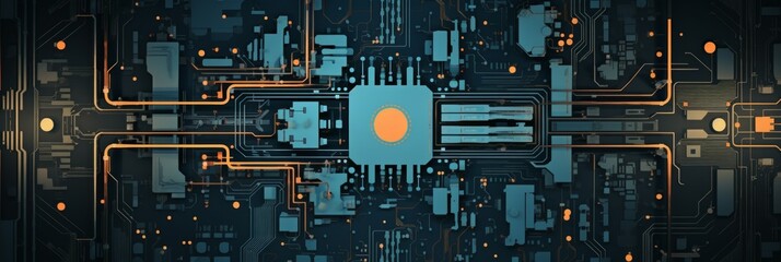 Circuit Board Material Structure Background - Generative AI