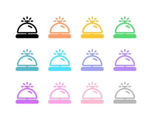 Editable hotel bell, receptionist vector icon. Part of a big icon set family. Perfect for web and app interfaces, presentations, infographics, etc