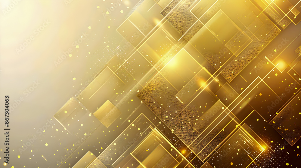 Poster elegant golden digital background with minimalist geometric shapes and patterns