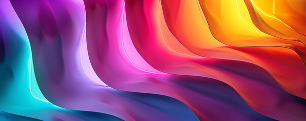 Craft an engaging HD series of neon colors on a paper poster texture, with each color blending seamlessly into the next, creating a visually stunning and dynamic composition.