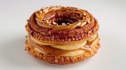 Caramel and Nut-Topped Pastry Ring
