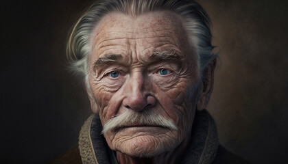 Fototapeta premium Portrait of a senior caucasian man