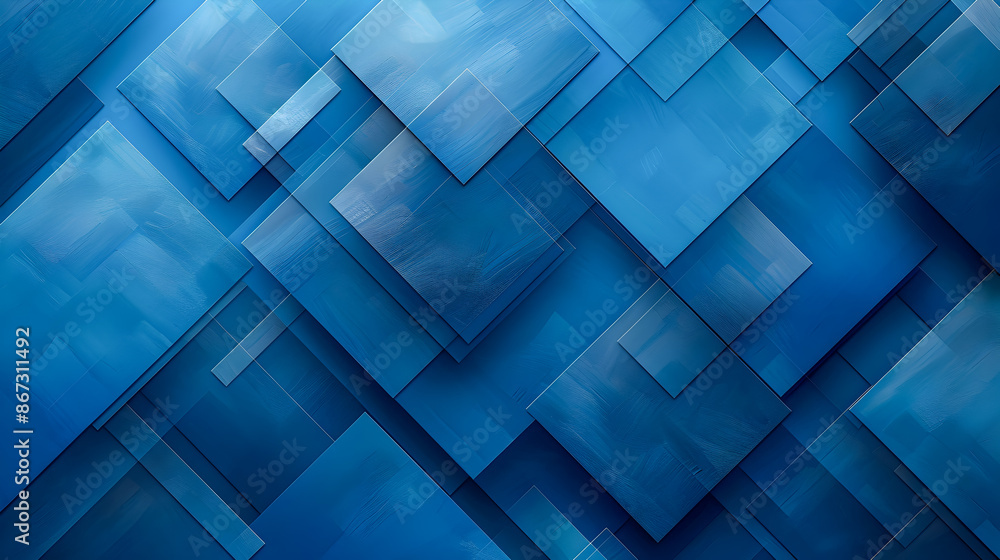 Poster minimalist geometric abstract blue digital background with clean crisp lines and edges