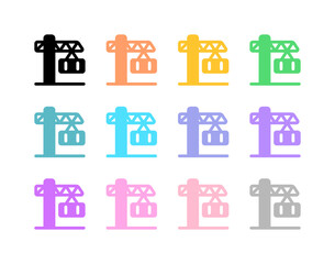 Editable crane tower vector icon. Property, real estate, construction, mortgage, interiors. Part of a big icon set family. Perfect for web and app interfaces, presentations, infographics, etc