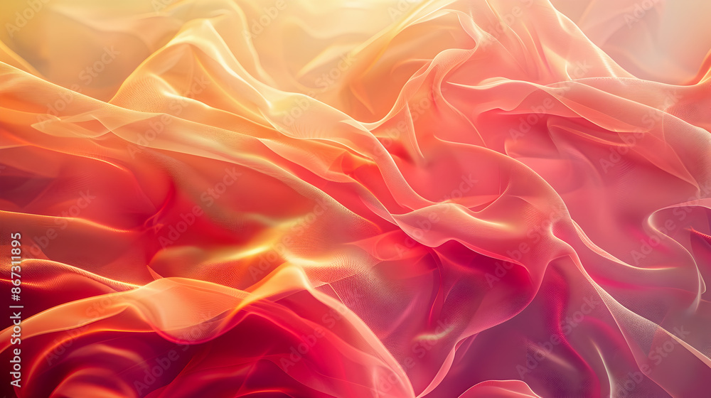 Aufkleber soft glowing abstract digital backdrop with layered shapes and gradients