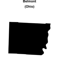 Belmont County (Ohio) blank outline map