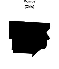 Monroe County (Ohio) blank outline map