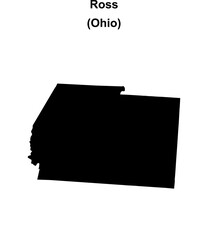 Ross County (Ohio) blank outline map