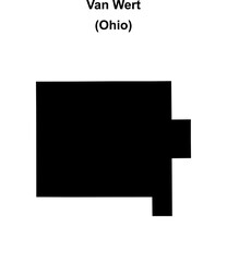 Fototapeta premium Van Wert County (Ohio) blank outline map