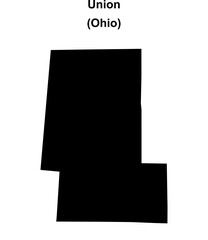 Union County (Ohio) blank outline map