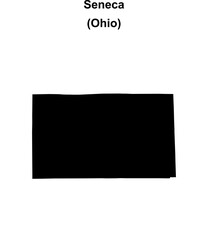 Fototapeta premium Seneca County (Ohio) blank outline map