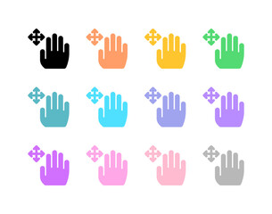 Fototapeta premium Editable hand move vector icon. Part of a big icon set family. Perfect for web and app interfaces, presentations, infographics, etc