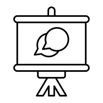 recommend clip art: Presentation icon. outline icon