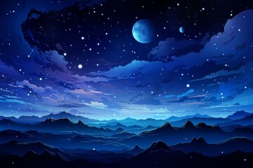 Starry Sky Material Structure Background - Generative AI