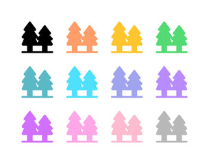 Editable pine trees vector icon. Part of a big icon set family. Perfect for web and app interfaces, presentations, infographics, etc