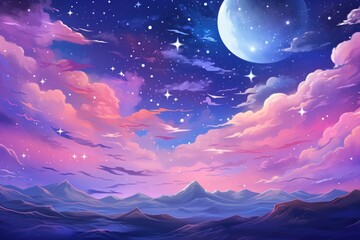Fototapeta premium Starry Sky Material Structure Background - Generative AI