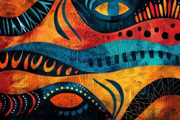 Traditional national New Caledonia pattern