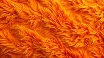 Fototapeta premium Vibrant orange fur texture with intricate patterns and soft, fluffy appearance, ideal for creative backgrounds and abstract designs.