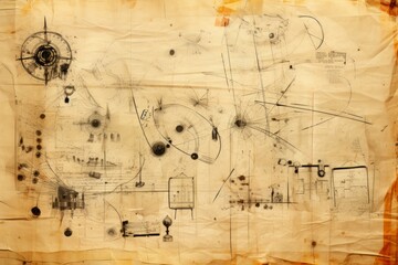 Vintage Paper Material Structure Background - Generative AI