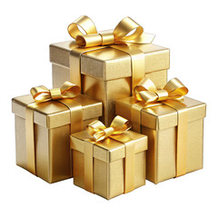 Christmas Gift boxes isolated on transparent PNG