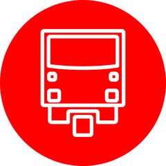 Monorail Vector Line White Circle Red