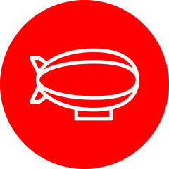 Zeppelin Vector Line White Circle Red © Muhammad Rizwan
