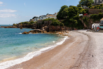 View at Breakwater beach in Devon. Brixham, Devon, UK, June 10, 2024.