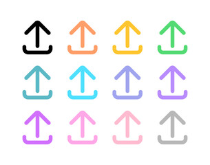 Editable vector arrow upload icon. Part of a big icon set family. Perfect for web and app interfaces, presentations, infographics, etc