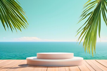 Fototapeta premium beach with palm trees