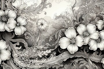 Lace Material Structure Background - Generative AI