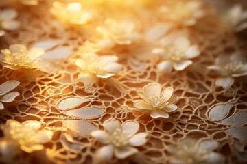 Lace Material Structure Background - Generative AI