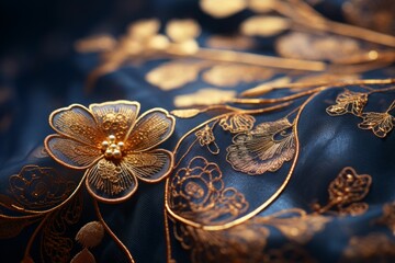 Fototapeta premium Lace Material Structure Background - Generative AI