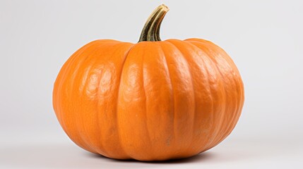 Obraz premium Vibrant close up of a stunning pumpkin on a white background in a captivating photography shot