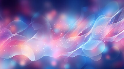 Obraz premium Abstract light with bokeh effect, flat design, top view, luminous theme, cartoon drawing, colored pastel