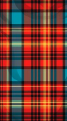 Tartan Material Structure Background - Generative AI