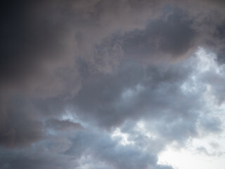 Blue sky after rain,. Beautiful Cumulus clouds flying across the sky,