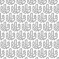 Abstract vector seamless pattern and swatches oriental line texture on white background wallpaper geometric diagonal fabric waves set of design elements