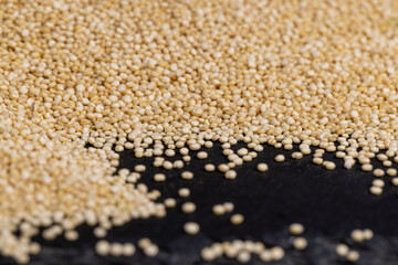a large amount of quinoa groats during porridge cooking