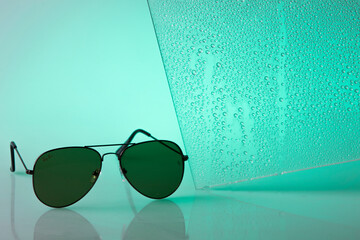 sunglasses on the table