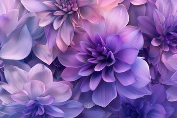 Obraz premium Radiant Purple Blossoms. Serene and Vibrant Floral Background Concept