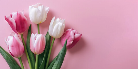 Beautiful Floral Background with copy space in pastel colors for spring projects, card making. Delicate flowers on top of flat solid backdrop