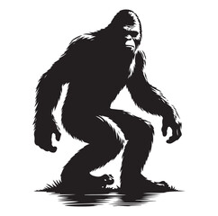 Bigfoot animal silhouette vector 