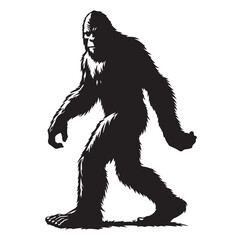 Bigfoot animal silhouette vector 