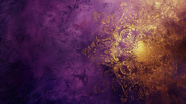Regal Elegance. Purple and Gold Luxurious Theme concept