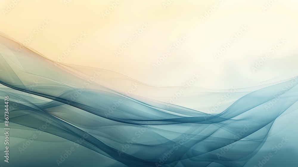 Poster ethereal abstract fog with muted tones and soft gradients. mystical atmospheric background of softne
