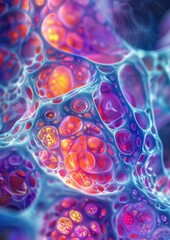 Ultra-Detailed Abstract AI Visualization with Neural Patterns and Vibrant Colors in 4K Resolution, Generative AI